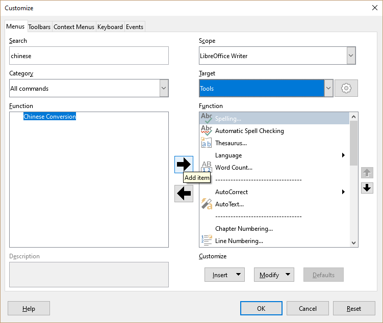 Writer 簡繁轉換02