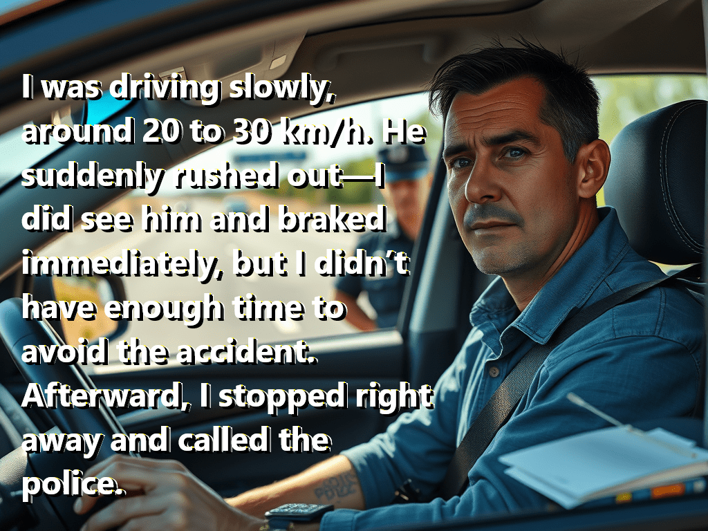 I was driving slowly